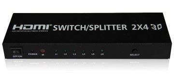 2X4 HDMI Splitter Switcher (3D, 1080P)
