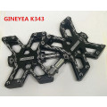 Mountain Bike Pedal com removíveis Anti-Skid Nails Urban-Style Pintado City Pedals de Bicicleta Gineyea K-343