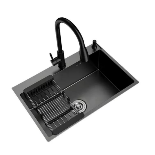 Schwarzes Nano -Spülbecken