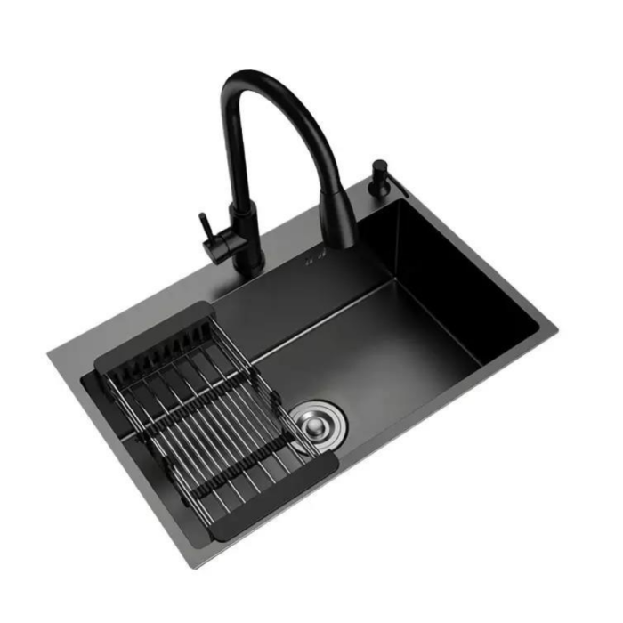 Schwarzes Nano -Spülbecken