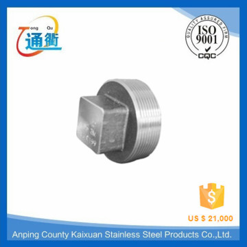 one touch male threaded casting stainless steel water pipe plug