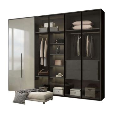 Modern Multi-Function Wardrobe with Lacquer Panel for Bedroom Storage
