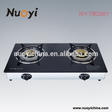 Cheap Price Table Top 2 Burner LPG/NG Gas Cooker Gas Stove/tempered glass