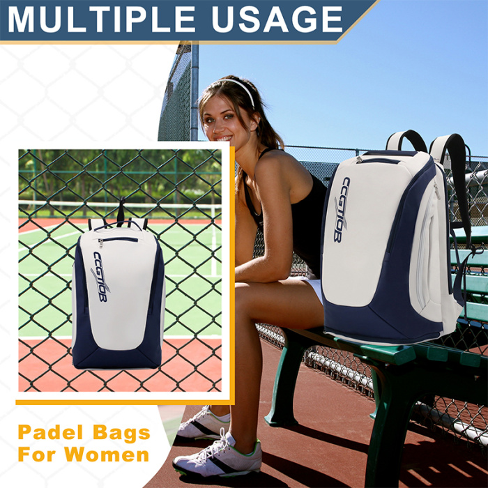 Portable Pickleball Padel Racket Bag with Large Capacity