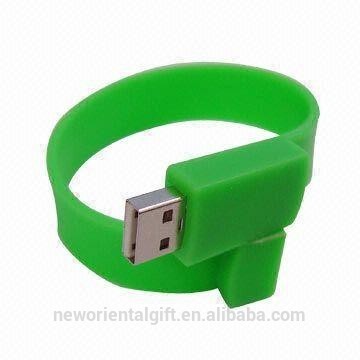 Promotional USB Flash Drive Silicone Wristbands