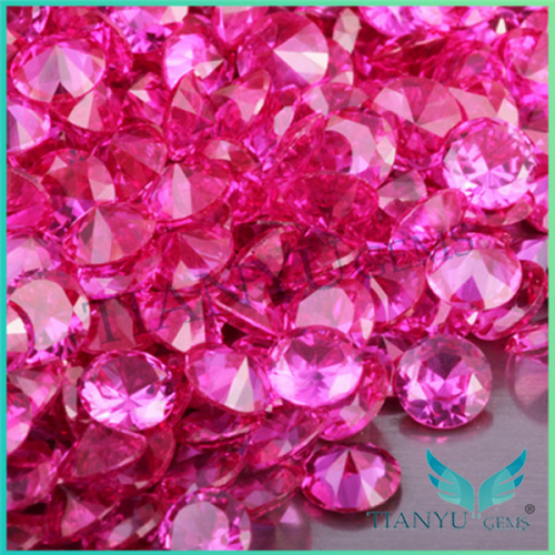 Faceted Fancy Pink Sapphire Synthetic Gemstone Wholesale From Factory