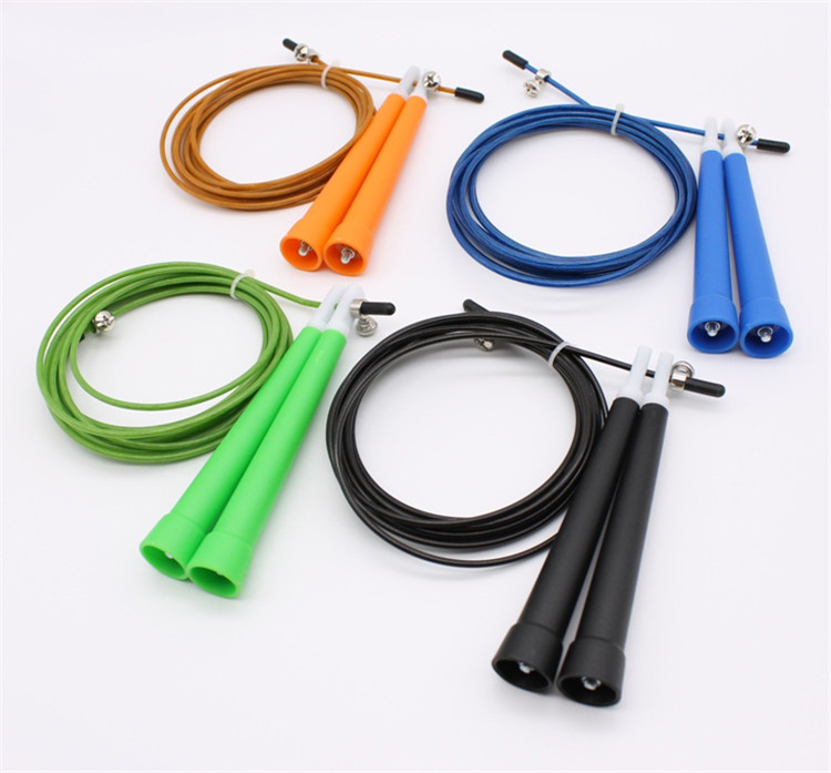 custom logo exercise fitness sport adjustable handle high speed jump rope