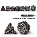 Dungeon and Dragon Metal dice with 3D Skull Feature