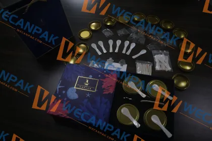 Caviar Tins Vacuum Packaging Machine - WECANPAK 2-4 Cycles/Min, 560*500*1020MM, CE Certified