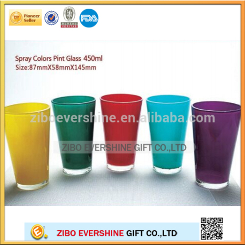 16oz Colors pint glass tumbler bottle cup custom print logo