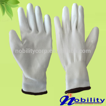 7-11" White Nylon White PU glove Polyester PU coated Light industrial glove