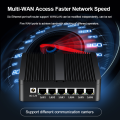 Fanless Mini PC Router with 6LAN RJ45 COM