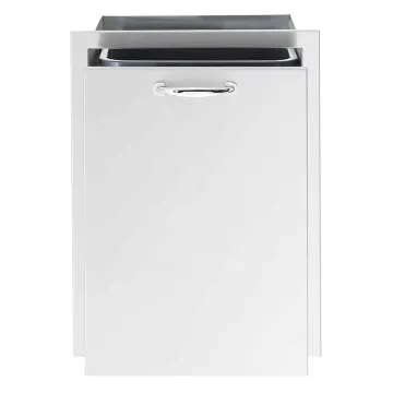 Custom Stainless Steel Professional Outdoor Kitchen BBQ Grill with Trash Storage Drawers