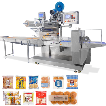 Cake and Bread Roll Nitrogen Packaging Machine with Conveyor