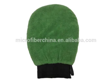 Microfiber soft touch bath glove