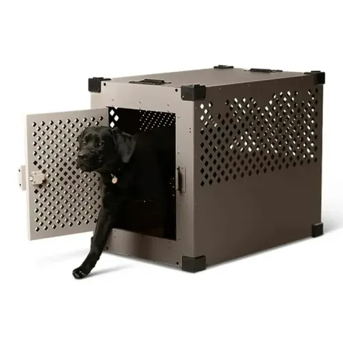 Folding Metal Collapsible Airline Approved Dog Kennel Crate for Large Pets