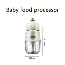 Compact Multifunctional Baby Food Processor: Electric Blender for Purees, Rice Paste & Meat Grinding - Ideal for Home Use