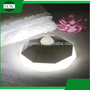 plastic decorative diamond shape usb rechargeable sensor led study reading desk table night light lamp