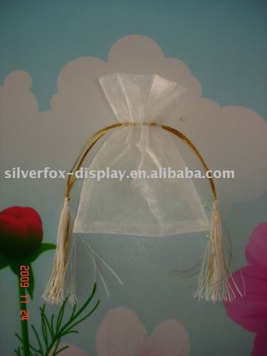 organza bag with tassel