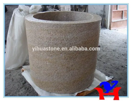 Yellow Gold Stone flowerpot