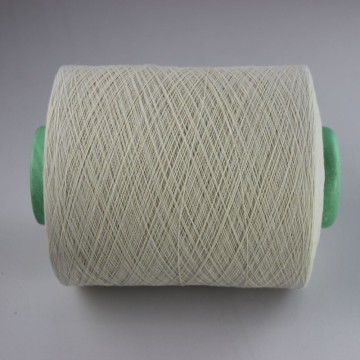 wholesale good quality recycled cotton blended weaving yarn Ne8s/1 raw white dyed cotton polyester thread for weave