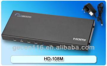 Gecen 8-port HDMI Splitter Model HD-108M