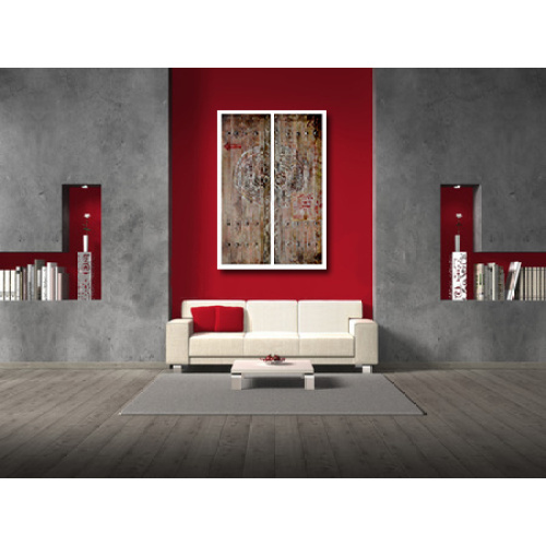 Rustic Door Wall Art Retro Red Door Wall Decor