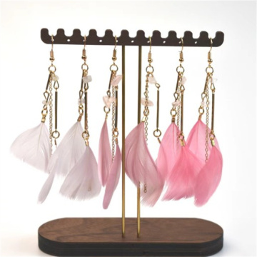 Colorful Feather Tassel Dangle Earrings for Women - Wedding Jewelry Decorations