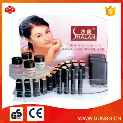 new product makeup case or mac lipstick display rack and nail polish display shelf of shop counter design