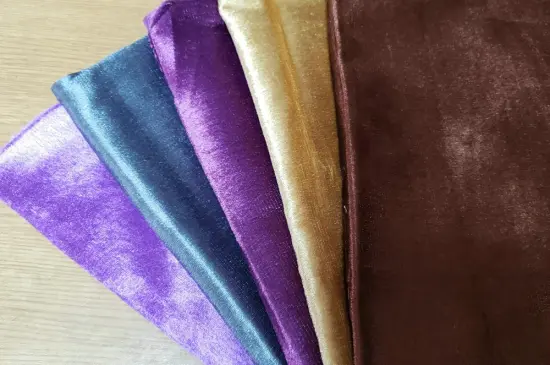 Colorful Plain Velvet Fabric for Sofa Furniture
