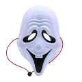 Máscara de terror de Halloween com capuz de PVC fantasma sorridente