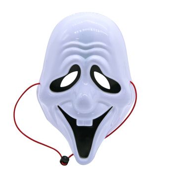 Máscara de terror de Halloween com capuz de PVC fantasma sorridente