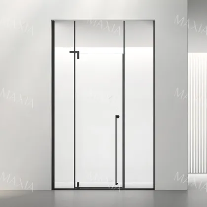 Minimalist pivot shower enclosure