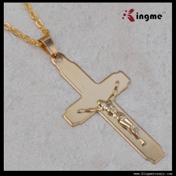 Real Gold Cross Pendant with necklace