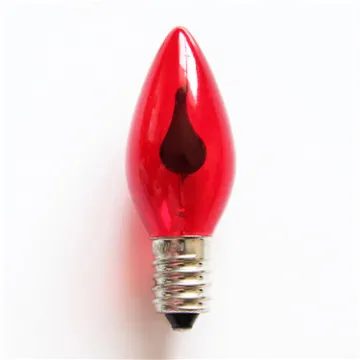 360 Degree Flicker Flame Light Bulb - C7 Red for Home Decoration