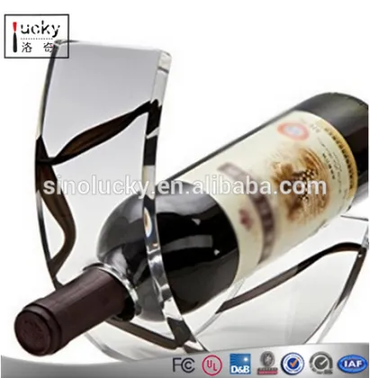 Wine Rack Curved Acrylic Single Bottle Wine Stand,Custom all shape
