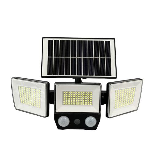 Luz de pared con sensor de movimiento solar de doble cabezal