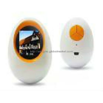 acrylic 1.5\" digital photo frame egg shape