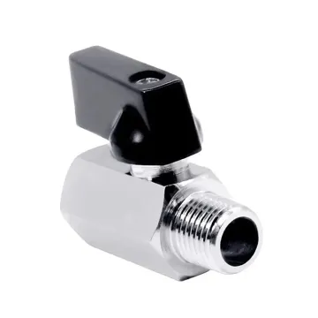 Aluminium Butterfly Handle Mini Valve Brass Mini Manual Gas Valve Mini Shut-Off Valve For Kitchen Bathroom