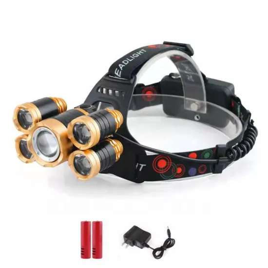 Rechargeable Waterproof Hunting Head Torch: Super Bright 18650 LED Headlight