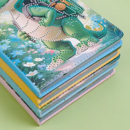 Cute Dinosaur Design High-End Diamond Notebook for Children