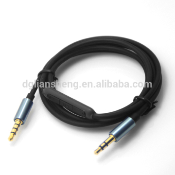 3.5mm audio video extension cable with mic and volume control for all the mobile