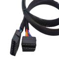 Schwarzer OBD-Stecker auf schwarzen OBD-Buchsenadapter