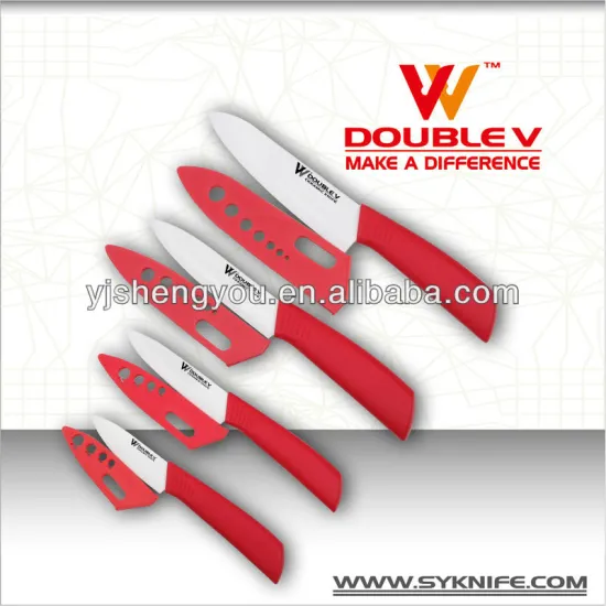 red ceramic knife small