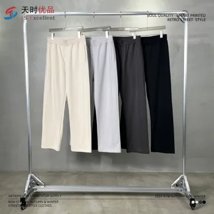 Wholesale Custom Men's Casual Wool Pants and Drawstring Shorts