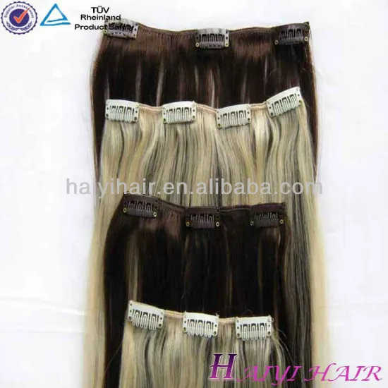 New arrival high quality virgin remy clip in hair extentions