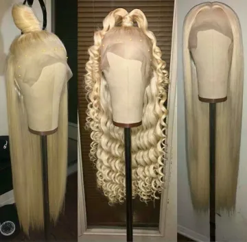 wholesale lace closure wigs bob blonde 613 100% virgin remy human hair lace front wig with closure,bob deep curly lace front wig
