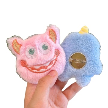 Custom Pink Monster Plush Brooch Pin
