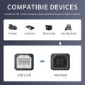 480 Mbps USB 2.0 Cabo de impressora níquel