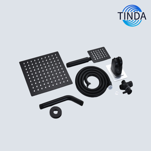 ハンドヘルドコンボ付きのモダンな正方形のオーバーヘッドシャワー